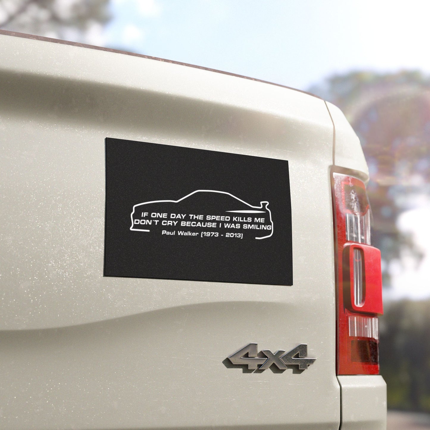 Inspirational Car Magnet – Paul Walker Tribute – Automotive Enthusiasts Gift